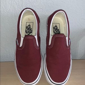Red Vans US W 6.5, US M 5
